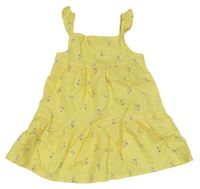Žlté kvetované ľahké šaty George