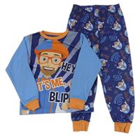 Modro-tmavomodré pyžamo s Blippi