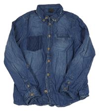 Tmavomodrá lehká riflová košile Y.F.K.