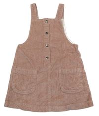 Starorůžové manšestrové šaty s kapsami F&F