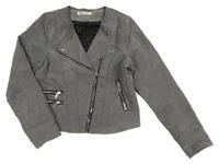 Sivý semišový crop krivák H&M