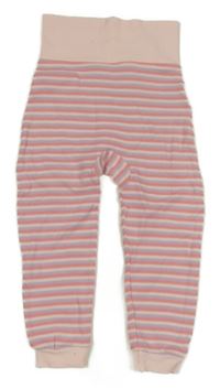 Růžovo-lila pruhované ľahké tepláky Lupilu