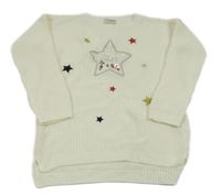 Smetanový svetr s hvězdičkami 