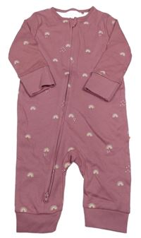 Nové - růžový overal s duhami Next