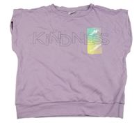 Fialové crop tričko s nápisom S. Oliver