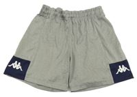 Sivé športové funkčné kraťasy s logom kappa