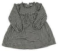 Čierno-smotanové kockované šaty Next