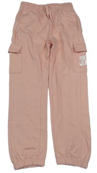 Světlerůžové tepláky s kapsami DKNY