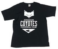 Čierne tričko s kojotem a nápisom Fruit of the Loom