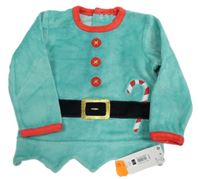 Nové - kostým - Zelené sametové triko - ELF Dunnes Stores