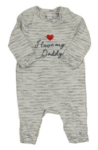 Svetlosivý melírovaný teplákový overal s nápisom V by Very