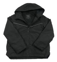 Černá šusťáková zimní bunda s kapucí Primark