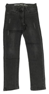 Tmavosivé skinny rifle s vyšúchaním Pepperts