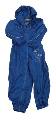 Tmavomodrá šušťáková jarná funkčná kombinéza so žábou a kapucňou Regatta