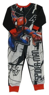Čierno-sivý fleecový overal so Spidermanem Marvel