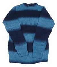 Tmavomodro-modrý pruhovaný svetr Lily & Dan