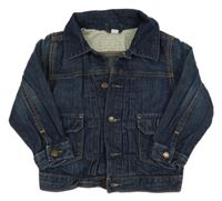 Tmavomodrá rifľová bunda