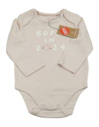 Nové - Svetloružové body s nápisom a mačičkou Mothercare