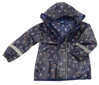 Tmavomodrá pláštěnka s loďkami a kapucňou Lupilu