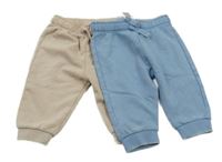 Nové - 2set - 2x tepláky - světlemodré + béžové M&S