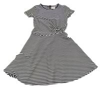 Nové - Bielo-tmavomodré pruhované šaty Primark