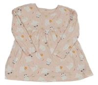 Svetloružové šaty s duchy George