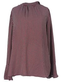 Dámska červeno-biela vzorovaná blúzka s vázačkou Dorothy Perkins