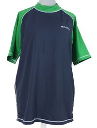 Pánske tmavošedo-zelené UV tričko s logom zn. Mountain Warehouse