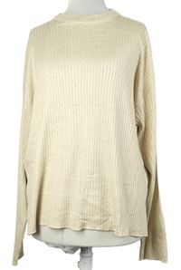 Dámský béžový žebrovaný svetr Esmara 