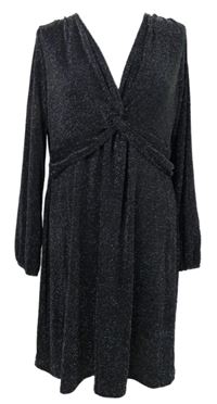 Dámské černé třpytivé šaty Dunnes 