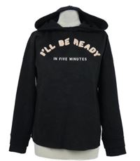 Dámská černá mikina s nápisem a kapucí Only 