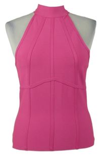 Dámský neonově růžový úpletový top Karen Millen 