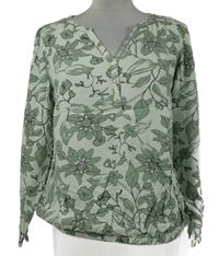Dámska svetlozelená kvetovaná blúzka Gina Benotti