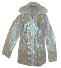 Dámská metalícká nepromokavá bunda s kapucí Boohoo 