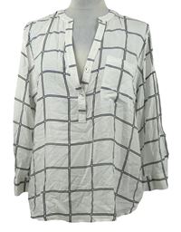 Dámská bílo-černá kostkovaná halenka Atmosphere 