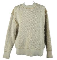 Pánský béžovo-bílý proužkovaný svetr Zara 