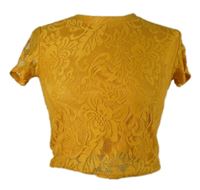 Dámské okrové krajkové tričko FB Sister 