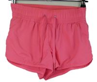 Dámske neónově ružové šušťákové kraťasy H&M
