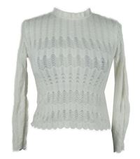 Dámský bílý vzorovaný crop lehký svetr Topshop 