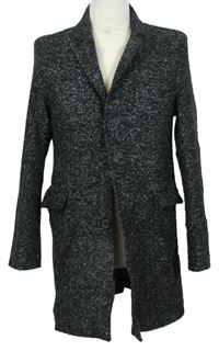 Pánsky čierno-sivý melírovaný kabát Catch Streetwear