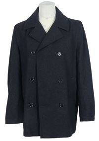 Pánsky tmavosivý vlnený kabát Thomas Nash