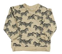 Svetlobéžová mikina so zebrami H&M