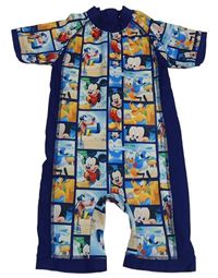 Modrý kockovaný UV overal s Mickey Mousem a přátely Disney