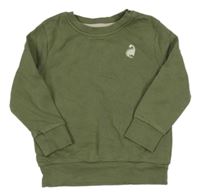 Khaki mikina s dinosaurom George
