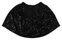 Čierna zamatová bodkovaná á sukňa Little kids