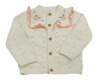 Biely prepínaci sveter s kvietkami M&S