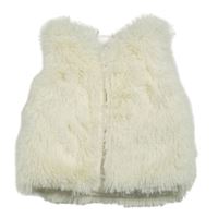 Smotanová kožušinová vesta