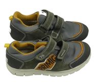 Šedo-khaki-hořčicové semišovo/textilní boty vel.30