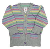 Sivo-farebný pruhovaný prepínaci sveter C&A