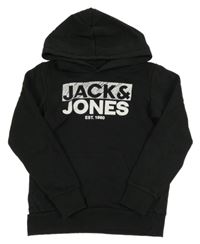 Čierna mikina s logom a kapucňou Jack & Jones